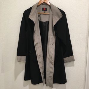 Black and Khaki Trench Coat